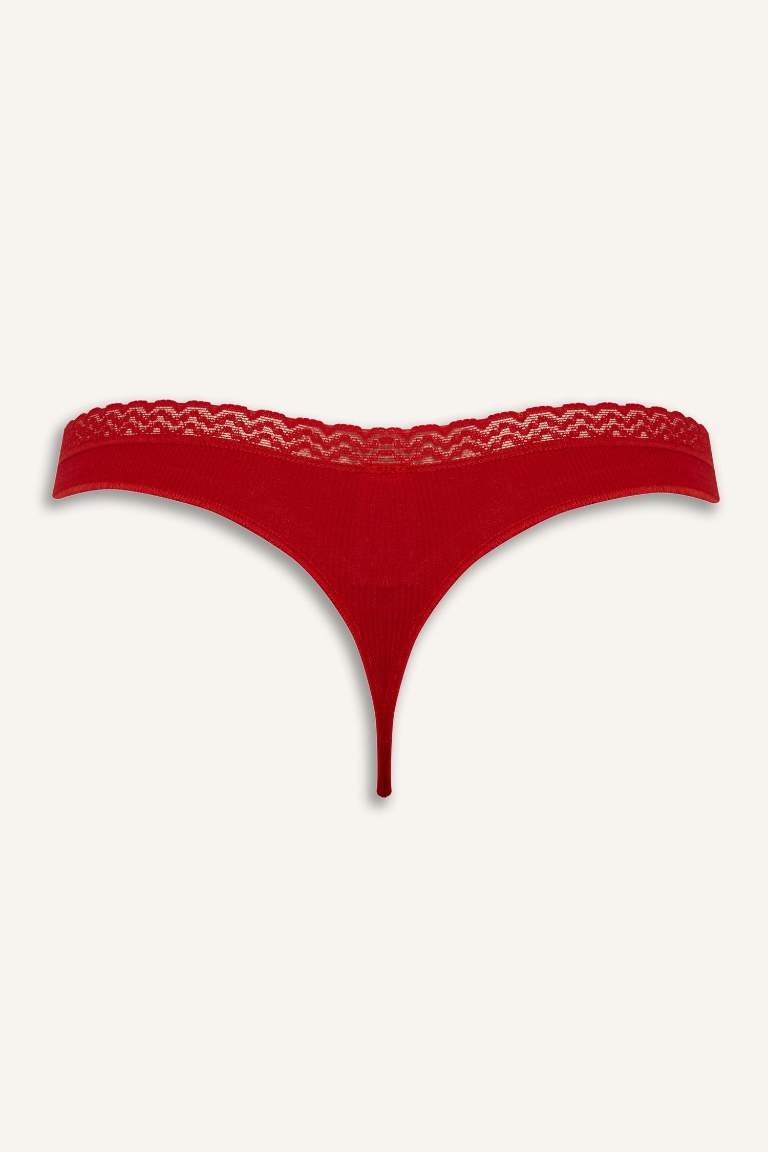 Dantel Detaylı Ribana 3'lü Tanga-Fall in Love