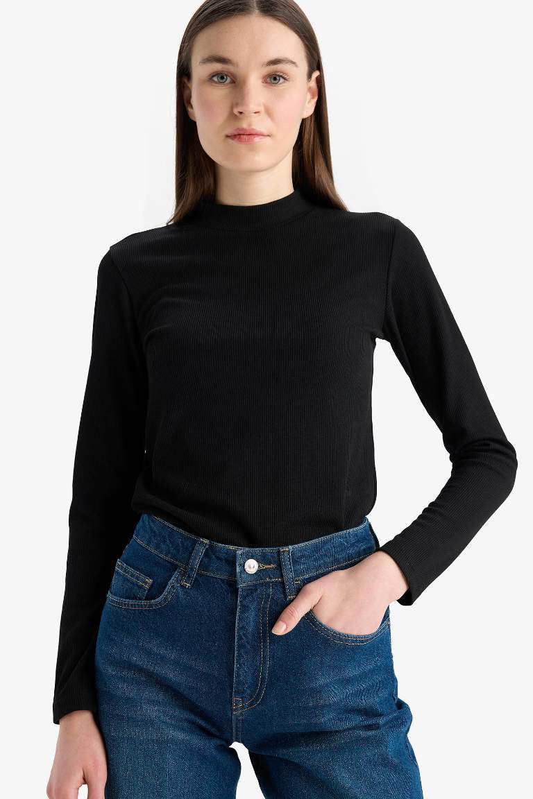 Camisole Half Turtleneck Long Sleeve Tunic