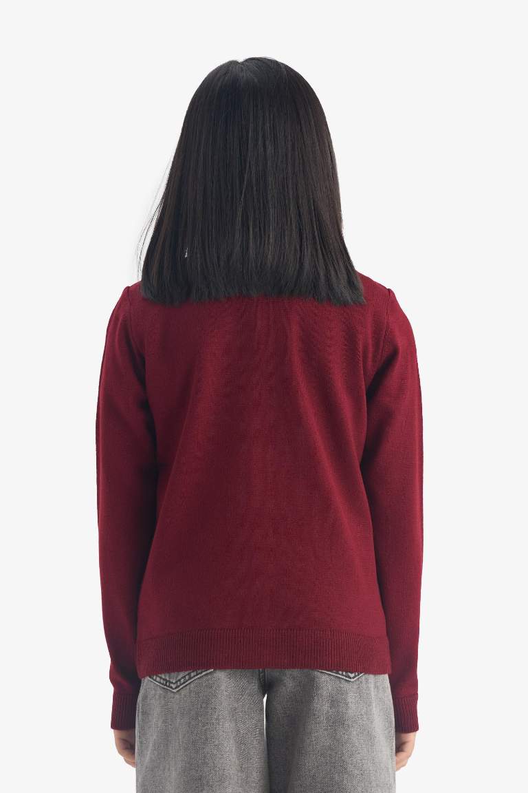 Girl Standard Fit V-Neck Cardigan