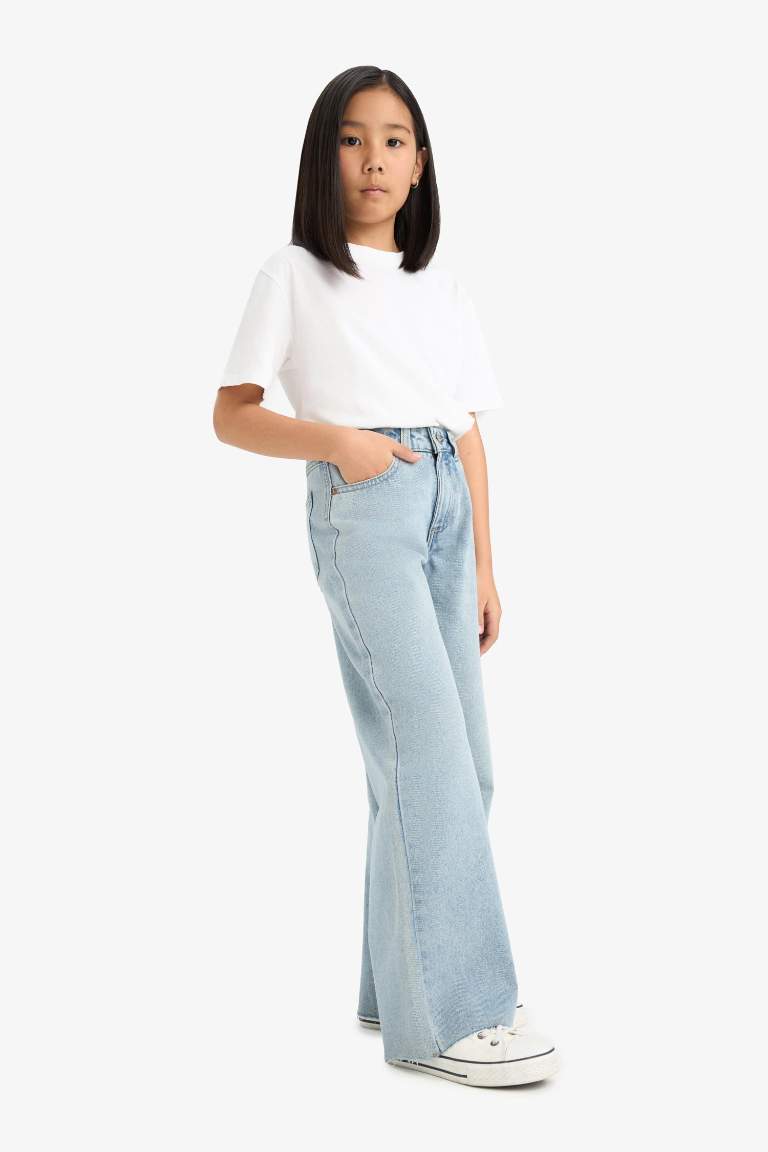 Девочка Wide Leg широкие джинсы
