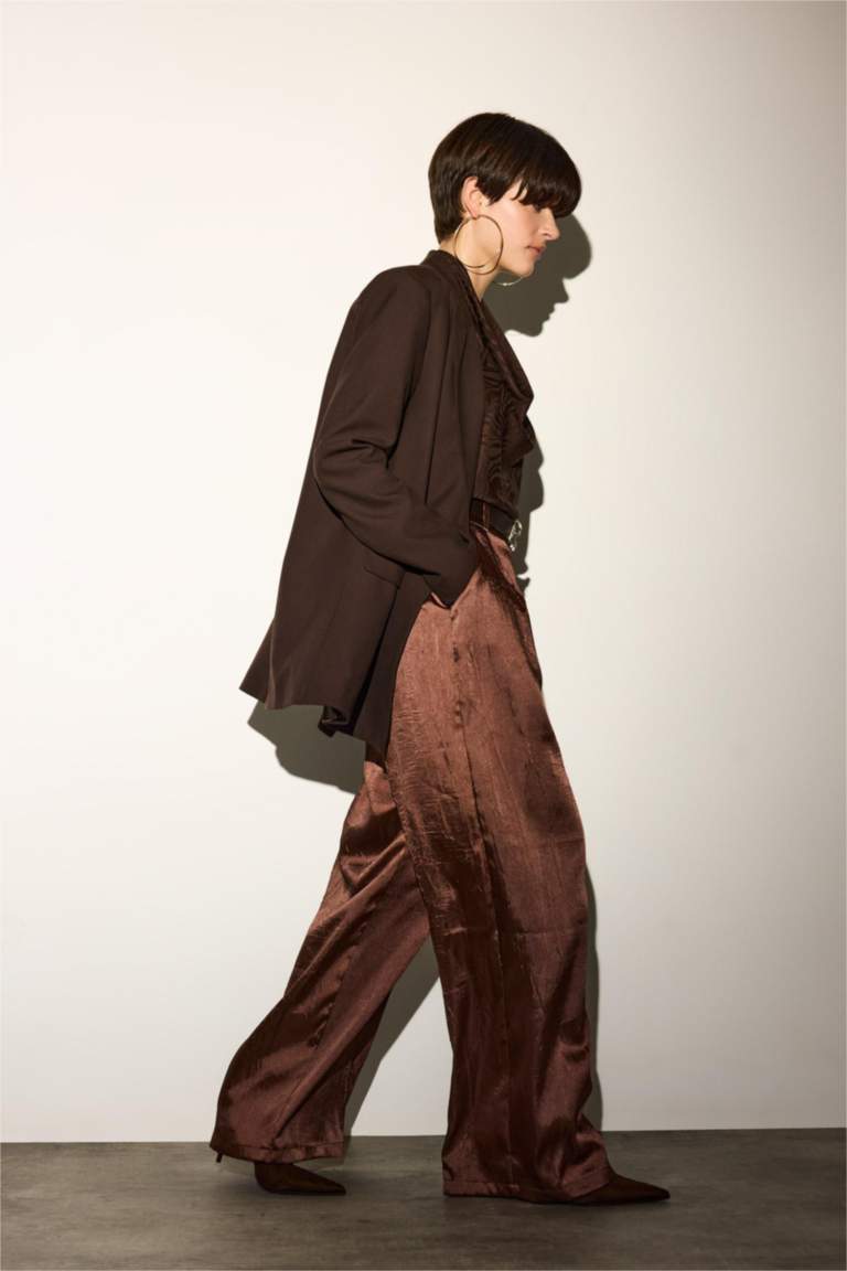 Oversize Geniş Kalıp Ceket Yaka Blazer Ceket