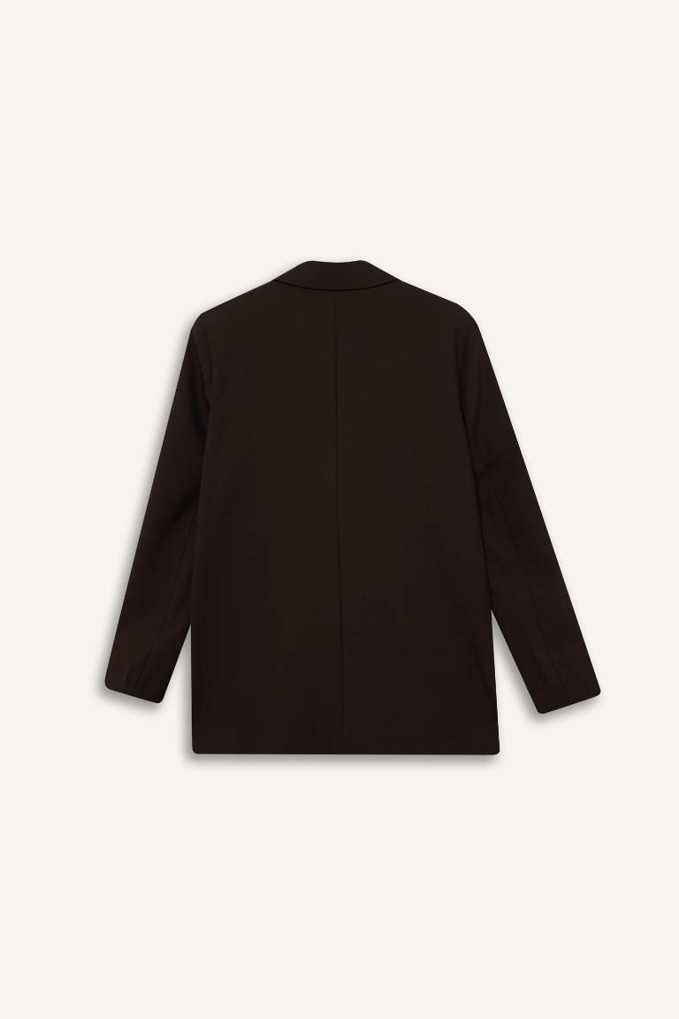 Oversize Fit Jacket Collar Blazer
