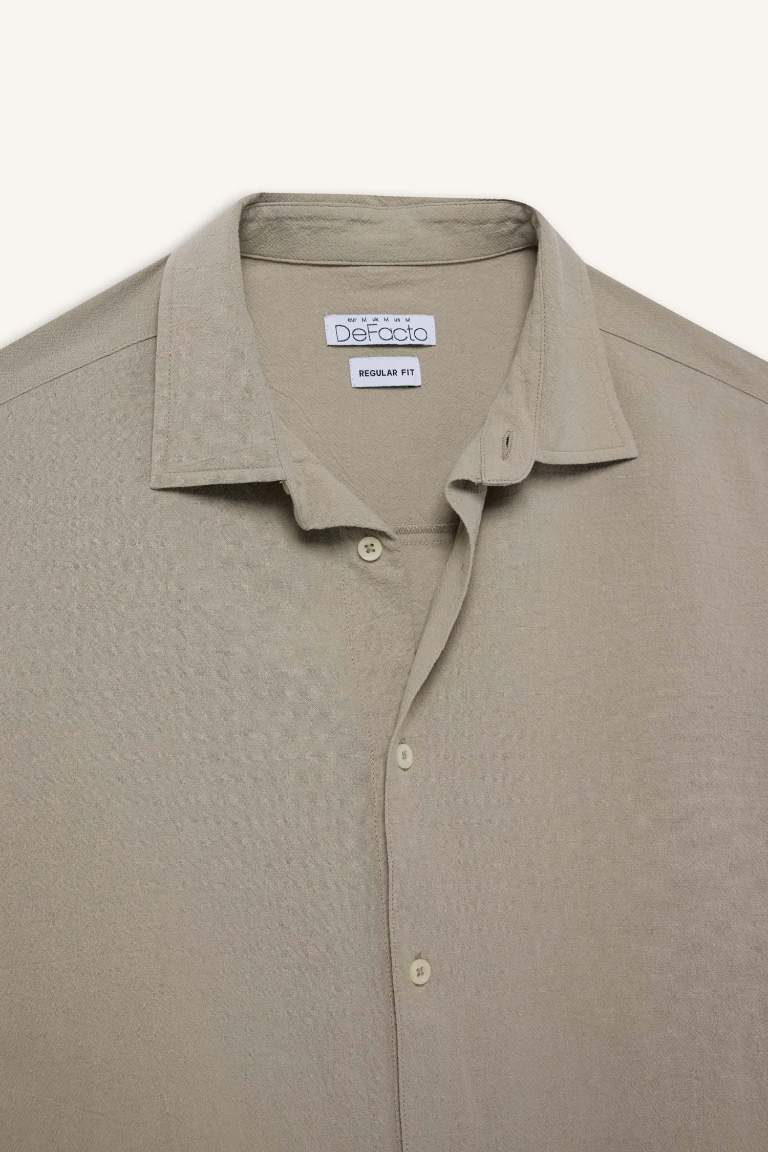 Regular Fit Polo Yaka Pamuklu Uzun Kollu Gömlek