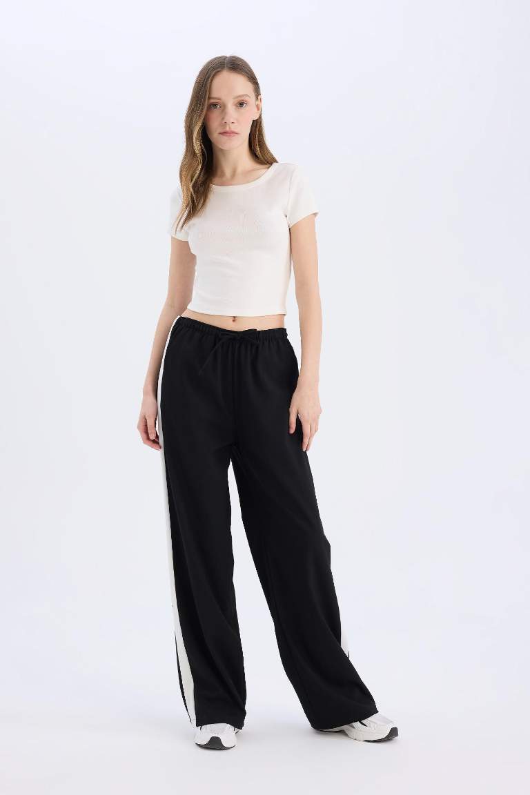 Coool Wide Leg Cepli Normal Bel Geniş Paça Palazzo Pantolon