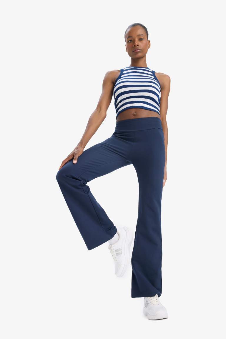 DeFactoFit Flare Fit Geniş Paça Sporcu Uzun Pantolon