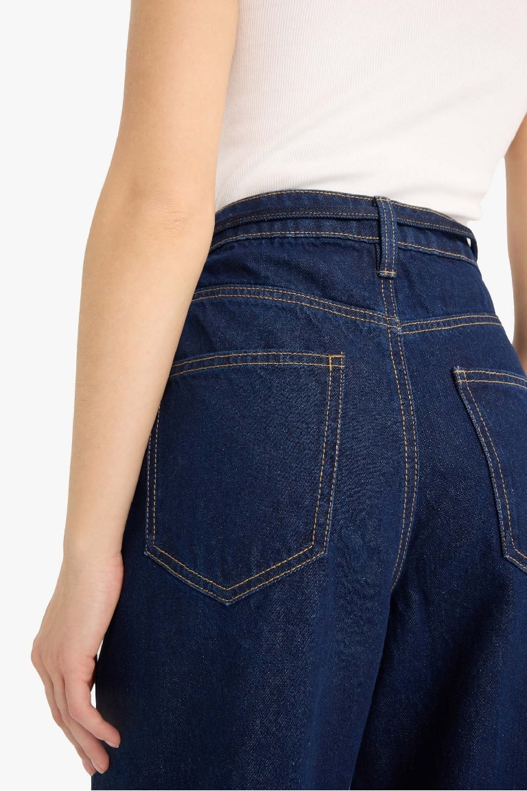 Джинсы с высокой посадкой и прямыми штанинами Wide Leg
