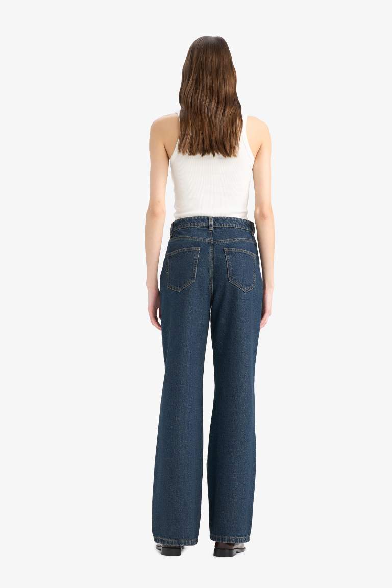 Джинсы из 90-х с высокой посадкой и прямыми штанинами Wide Leg