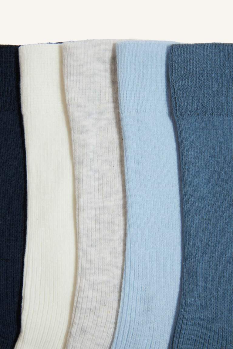 Man Comfortable Elastic 5 Piece Cotton Long Socks