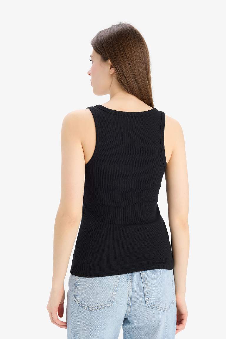 Slim Fit Basic Camisole Round Collar Tank Top