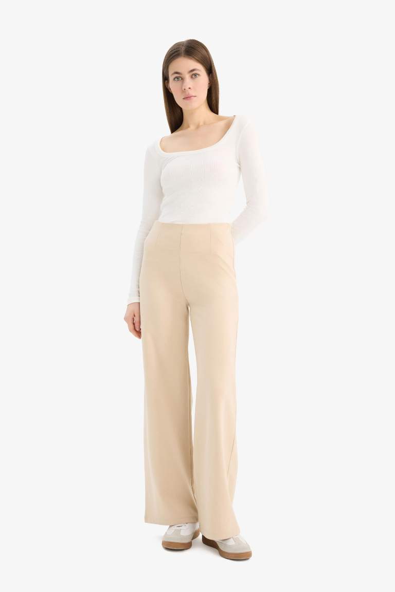 Wide Leg Standart Boy Basic Düz Geniş Bol Paça Eşofman Altı