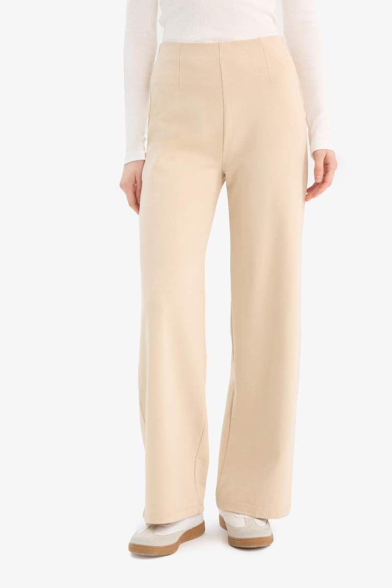 Wide Leg Standart Boy Basic Düz Geniş Bol Paça Eşofman Altı
