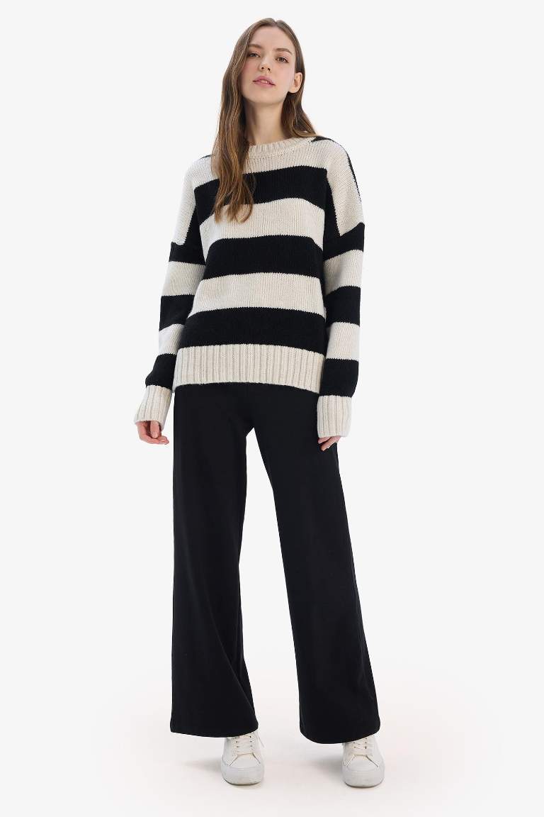 Wide Leg Standart Boy Basic Düz Geniş Bol Paça Eşofman Altı