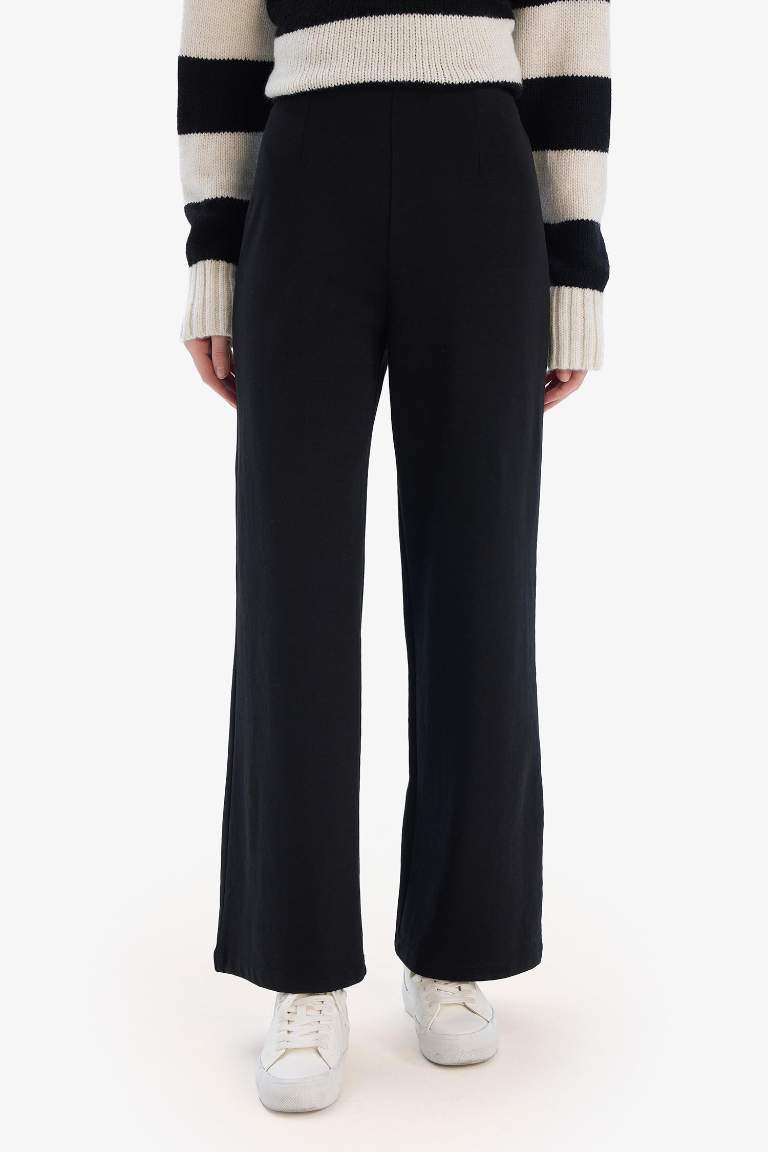 Wide Leg Standart Boy Basic Düz Geniş Bol Paça Eşofman Altı