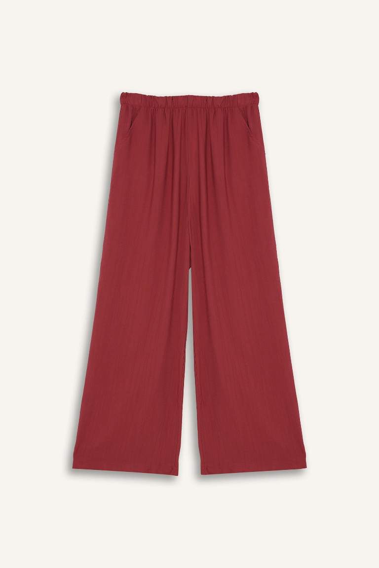 Wide Leg Krinkıl Kumaş Pantolon