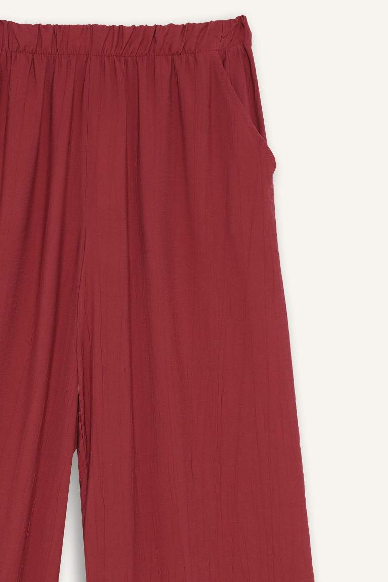 Wide Leg Krinkıl Kumaş Pantolon