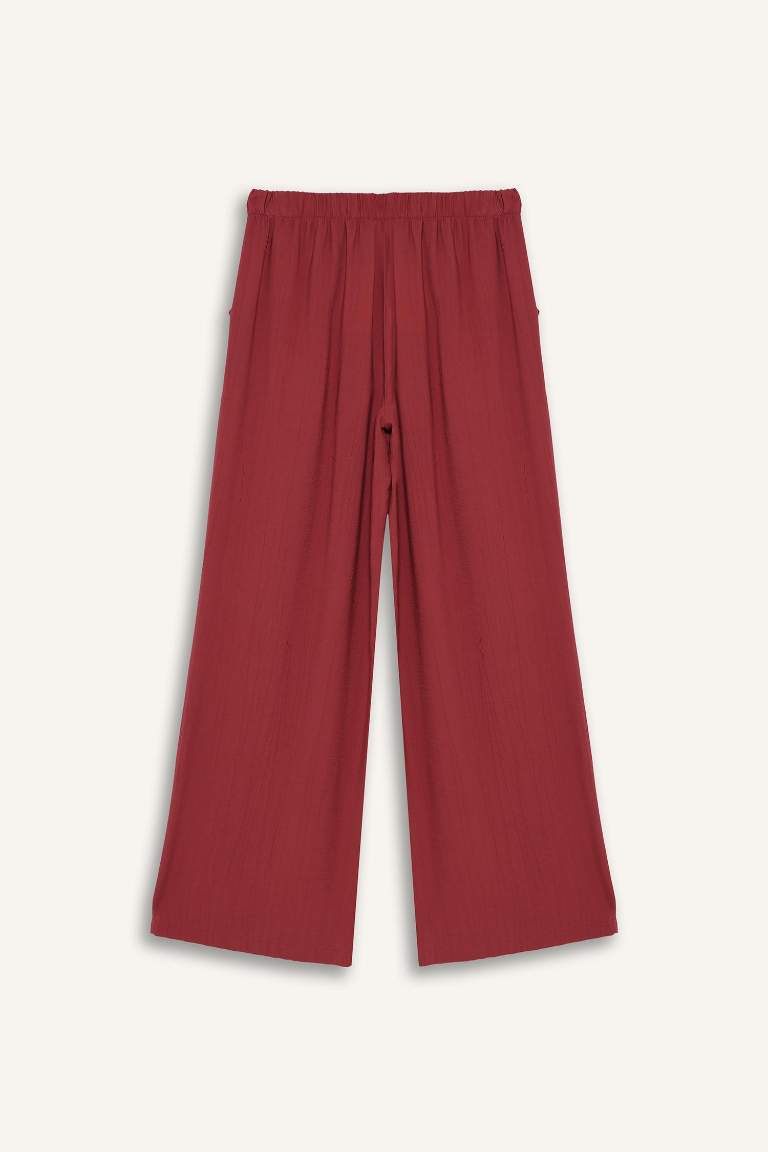 Wide Leg Krinkıl Kumaş Pantolon