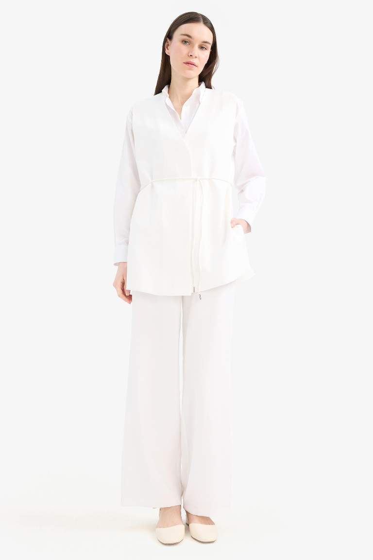 Wide Leg Basic Trousers