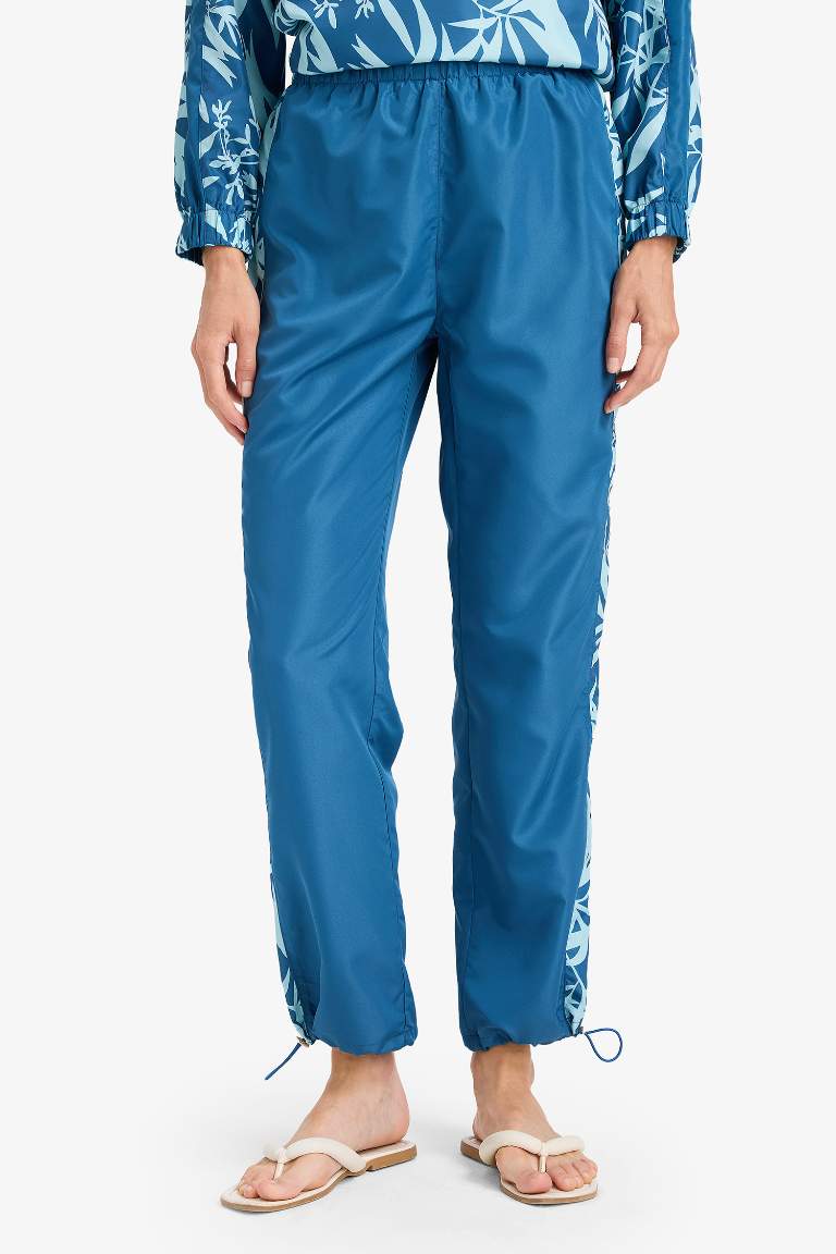 Regular Fit Su İtici 3'lü Desenli Burkini Tesettür Mayo Takım