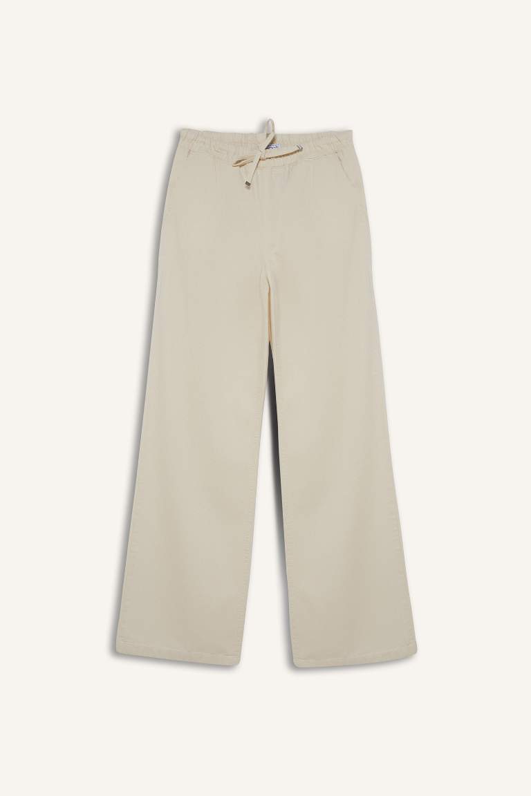 Beli Lastikli Uzun Jean Pantolon
