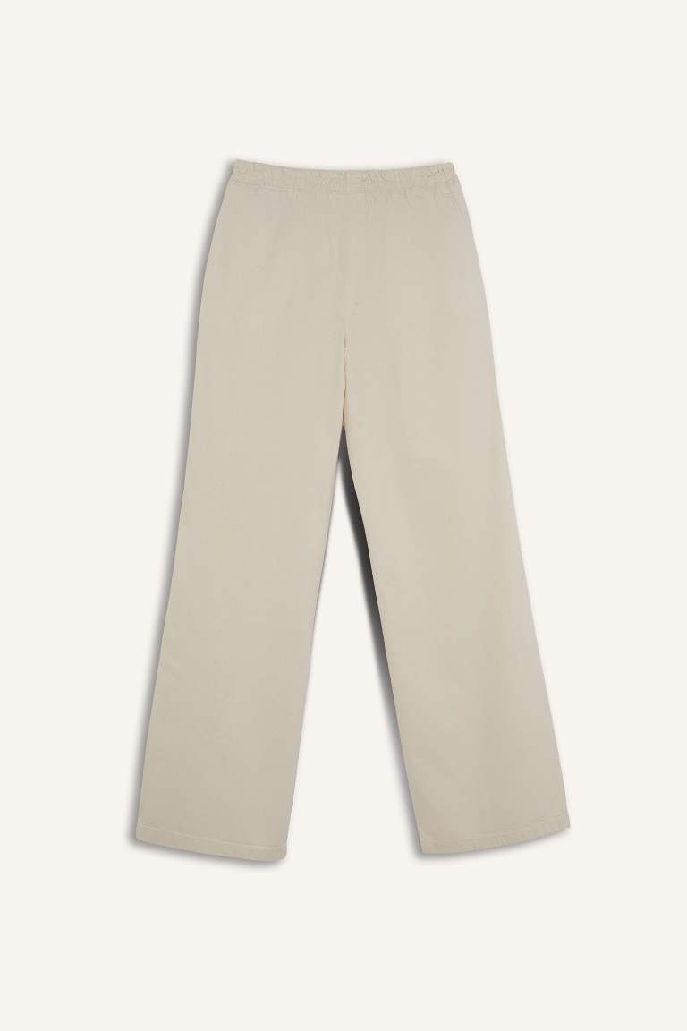Beli Lastikli Uzun Jean Pantolon