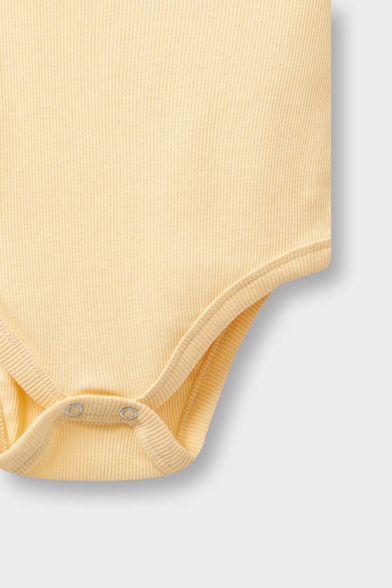 Erkek Bebek 2'li Takım Baskılı Fitilli Kaşkorse Kısa Kollu Çıtçıtlı Body Şort