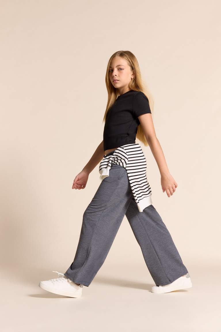 Kız Çocuk Wide Leg Geniş Paça Pantolon