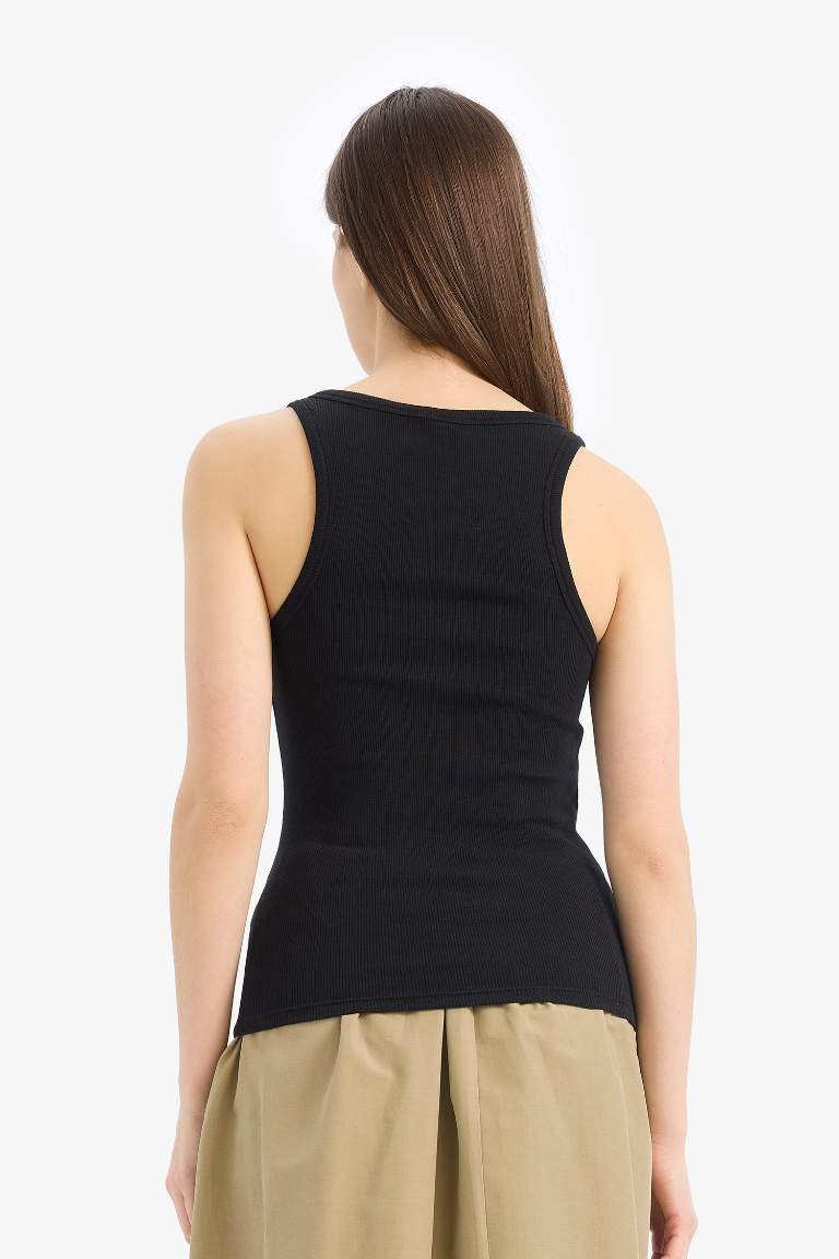 Slim Fit Basic Camisole Round Collar Tank Top