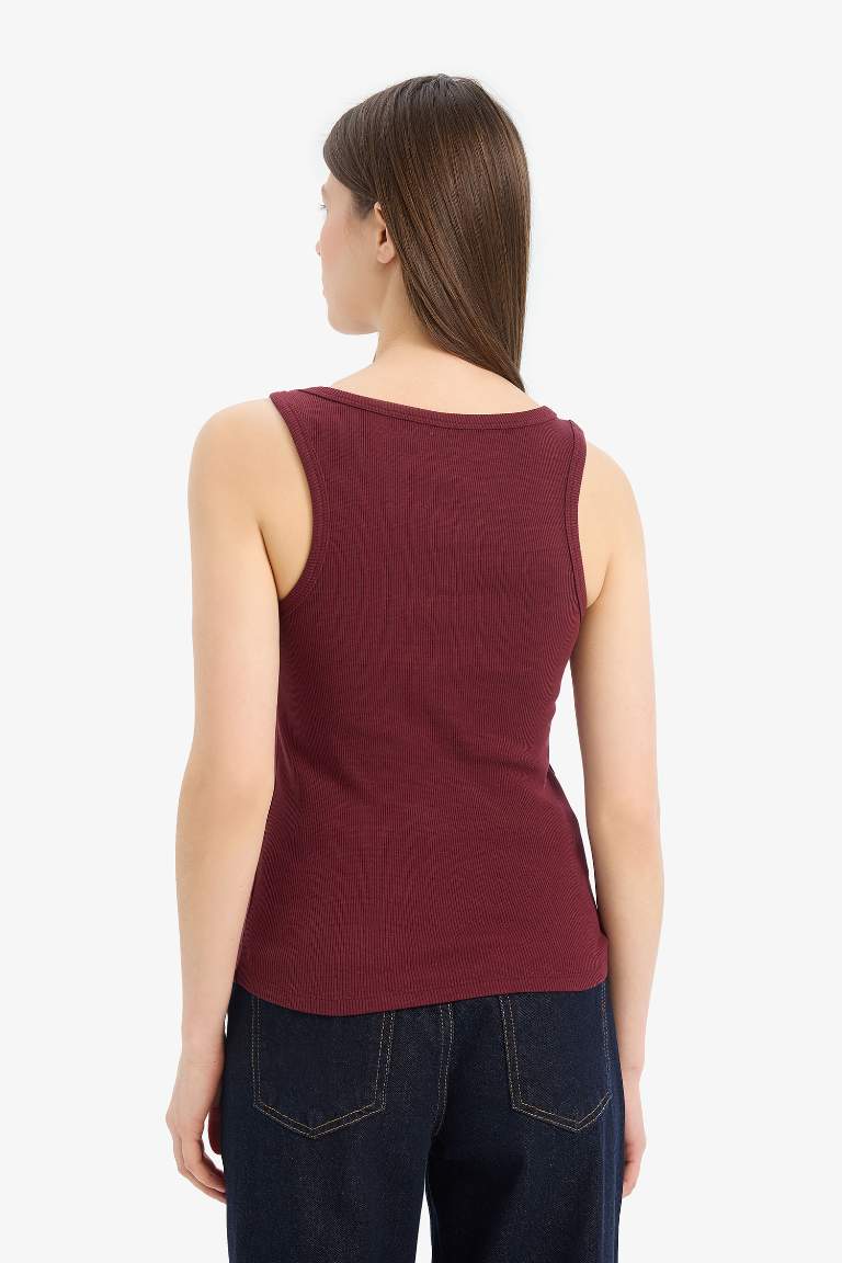 Slim Fit Basic Camisole Round Collar Tank Top