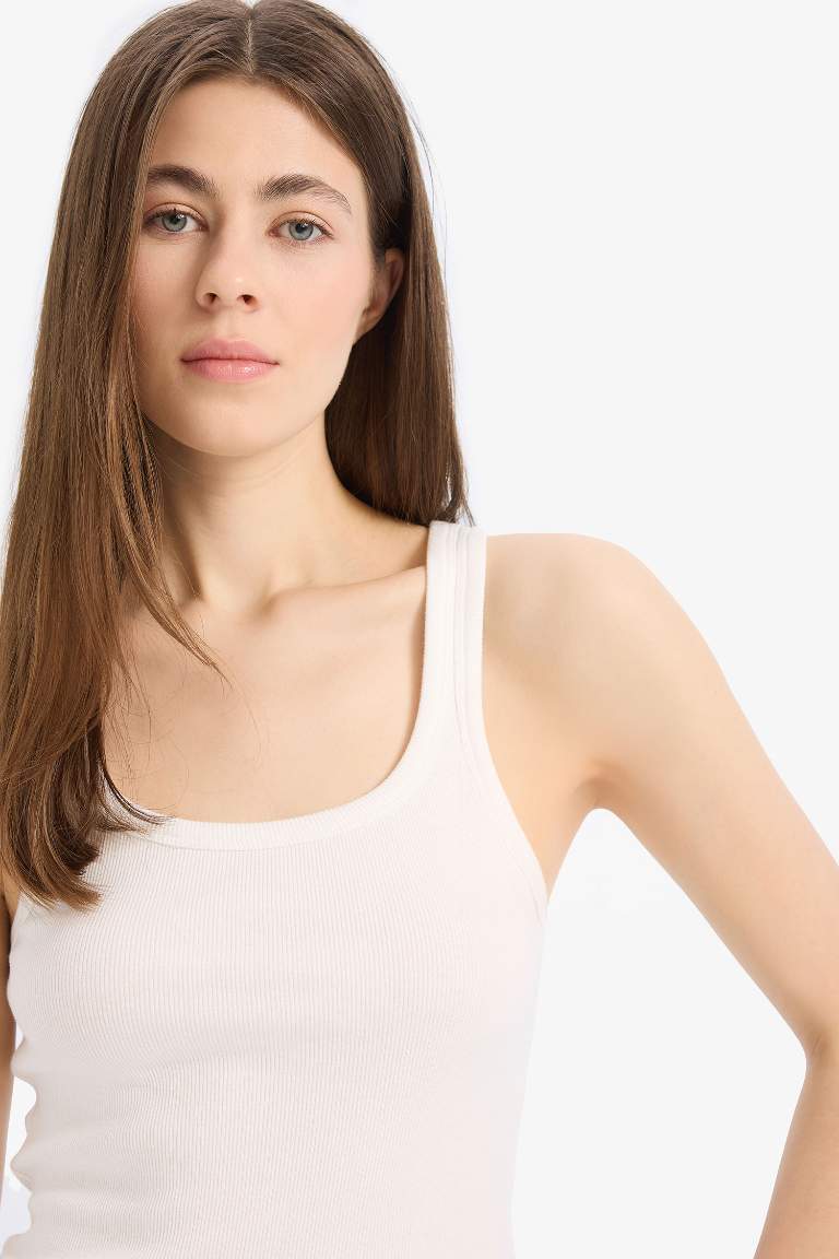 Slim Fit Basic Camisole Round Collar Tank Top