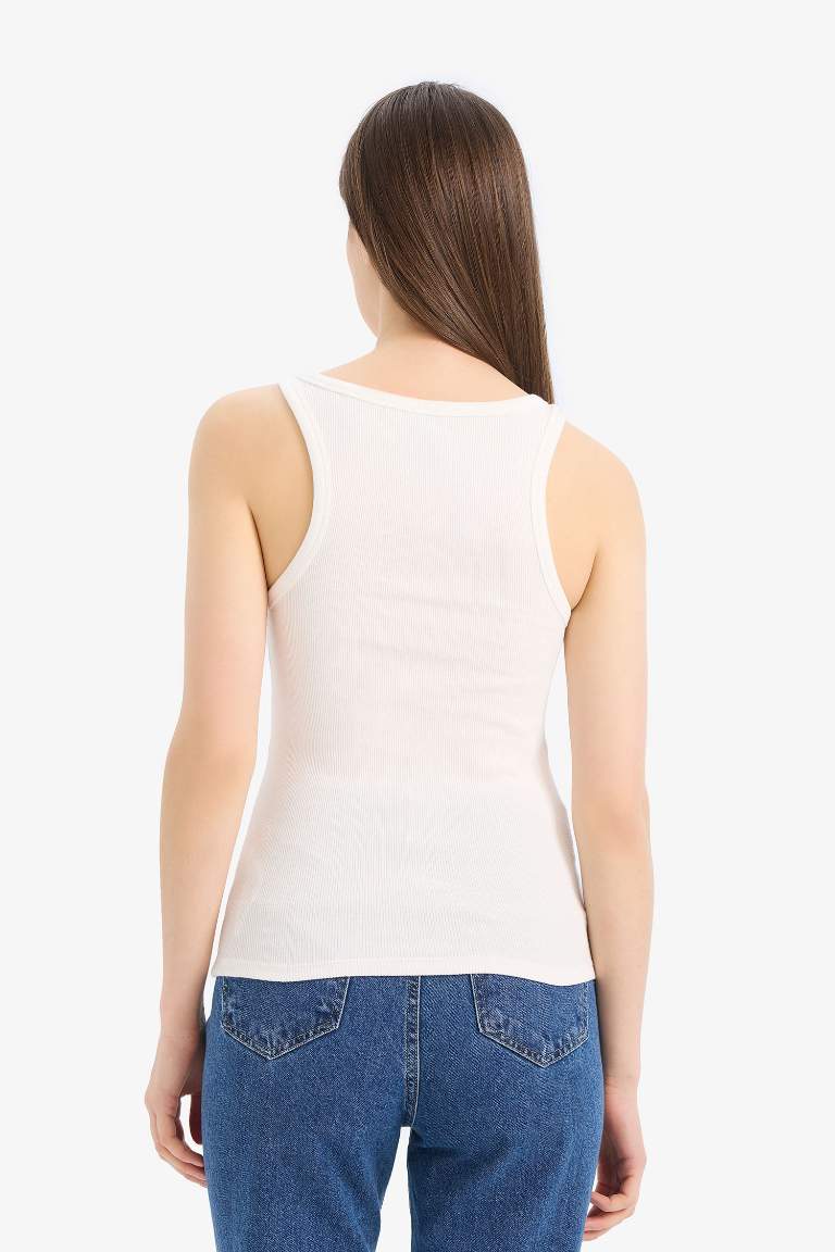 Slim Fit Basic Camisole Round Collar Tank Top