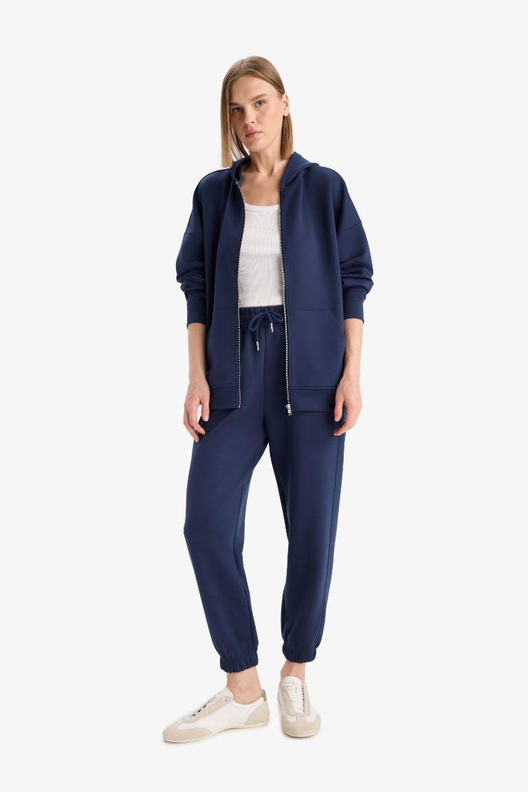 Oversize толстовка с капюшоном из Scuba-ткани