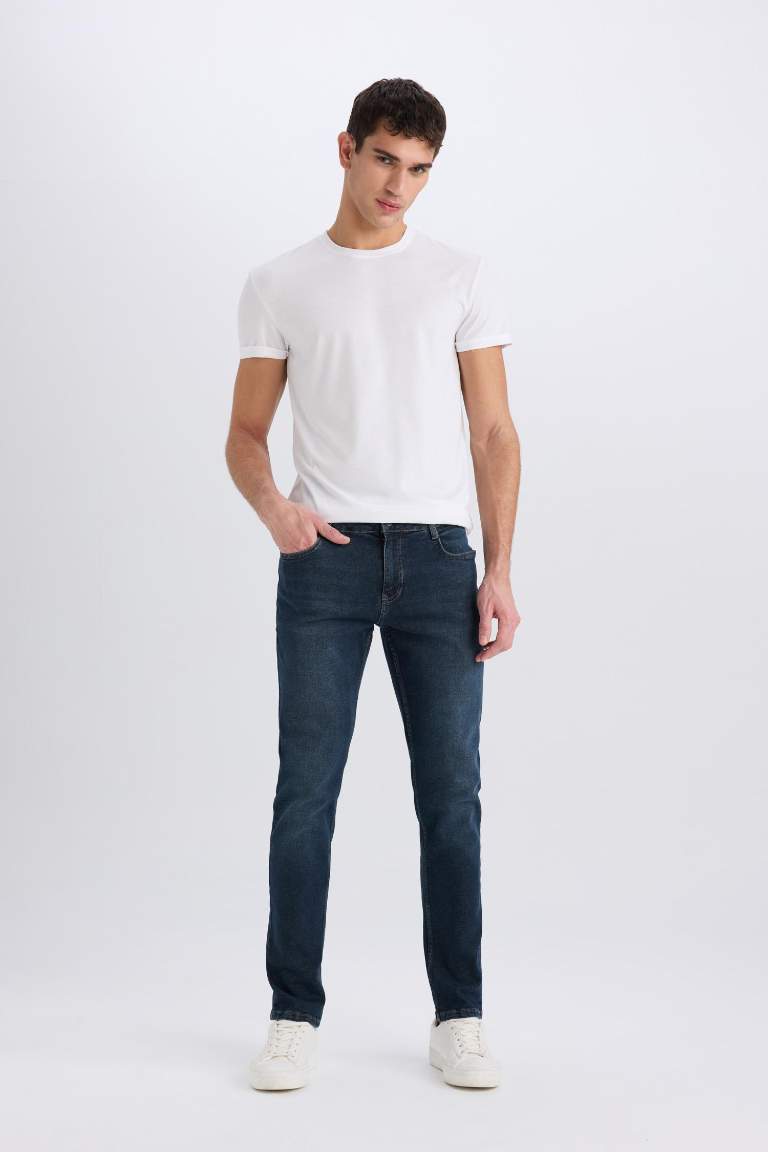 Pedro Slim Fit Dar Kalıp Normal Bel Dar Paça Jean Pantolon