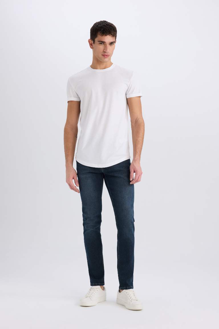 Pantalon Jean Pedro taille normale à coupe slim