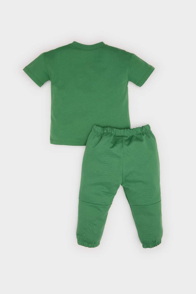 Baby Boy Printed T-shirt Elastic Waist Sweatpants 2 Piece Set