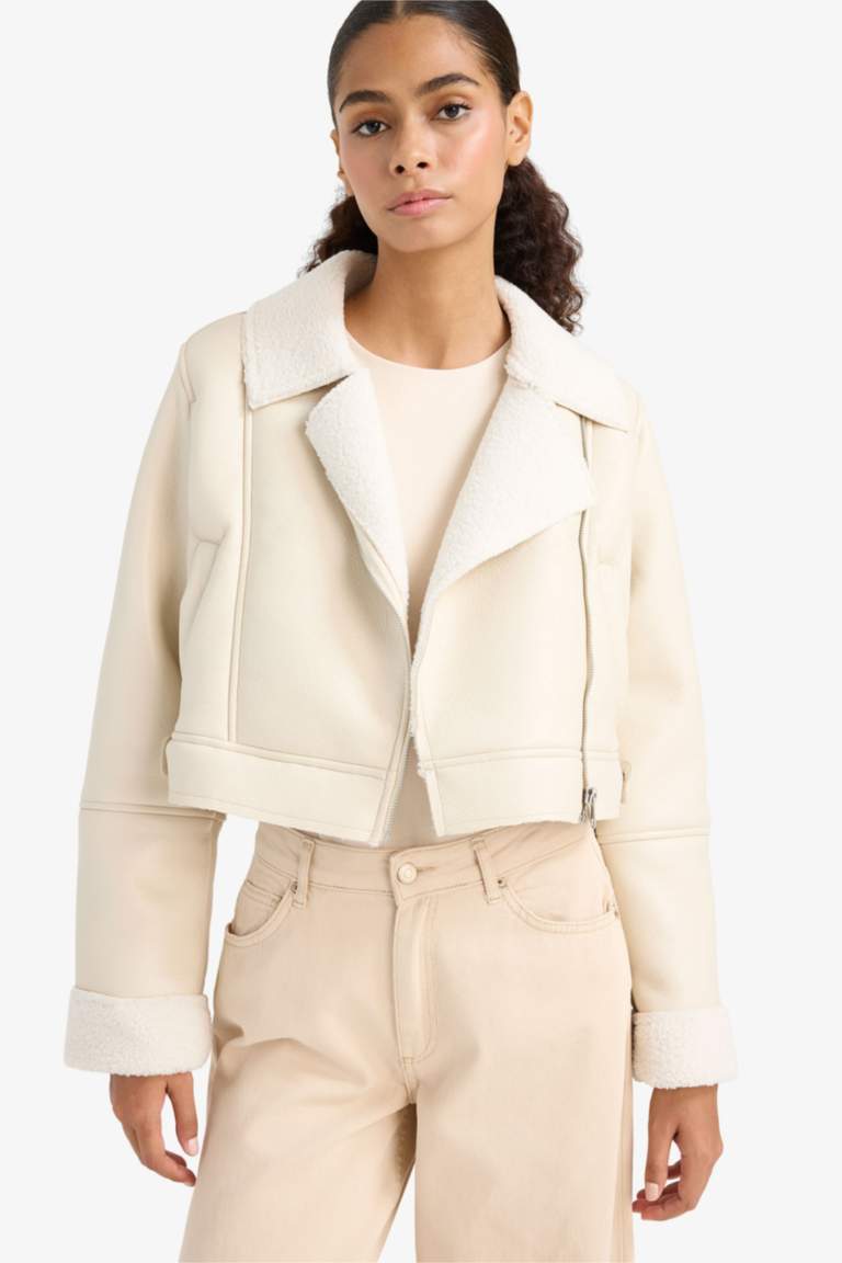 Veste doublée en fausse fourrure Coupe régulière