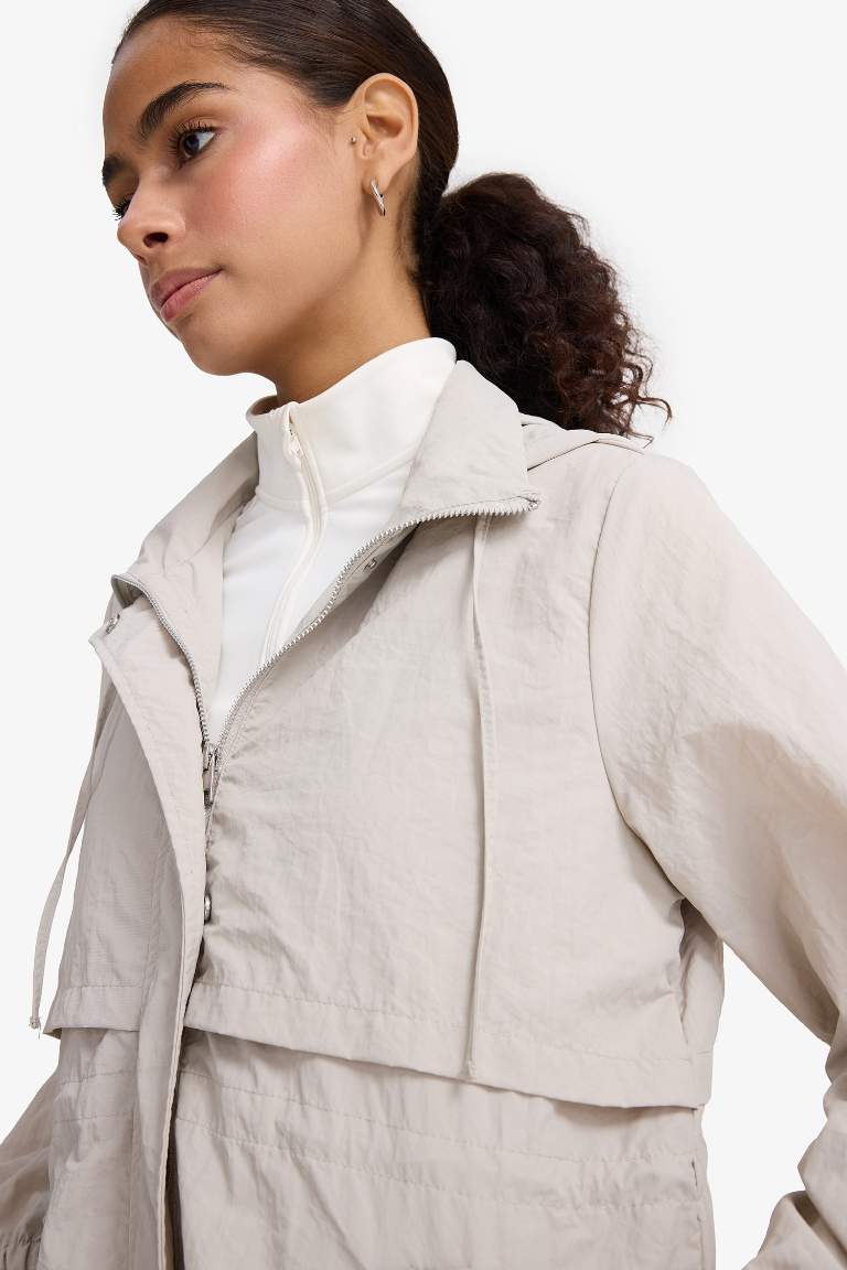 Дождевик Regular Fit с капюшоном