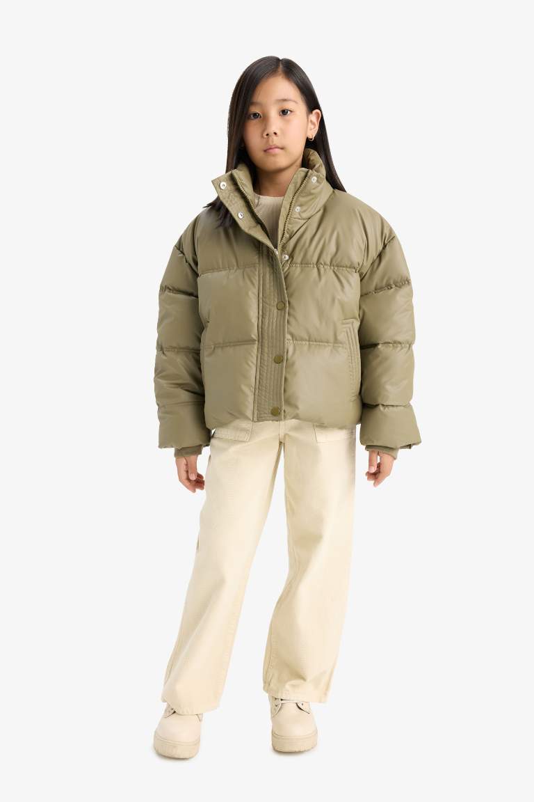 Girl Zippered Puffer Jacket