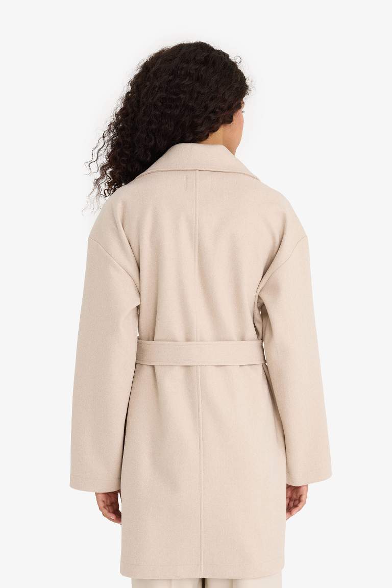 Regular Fit Belted Cashmere Coat