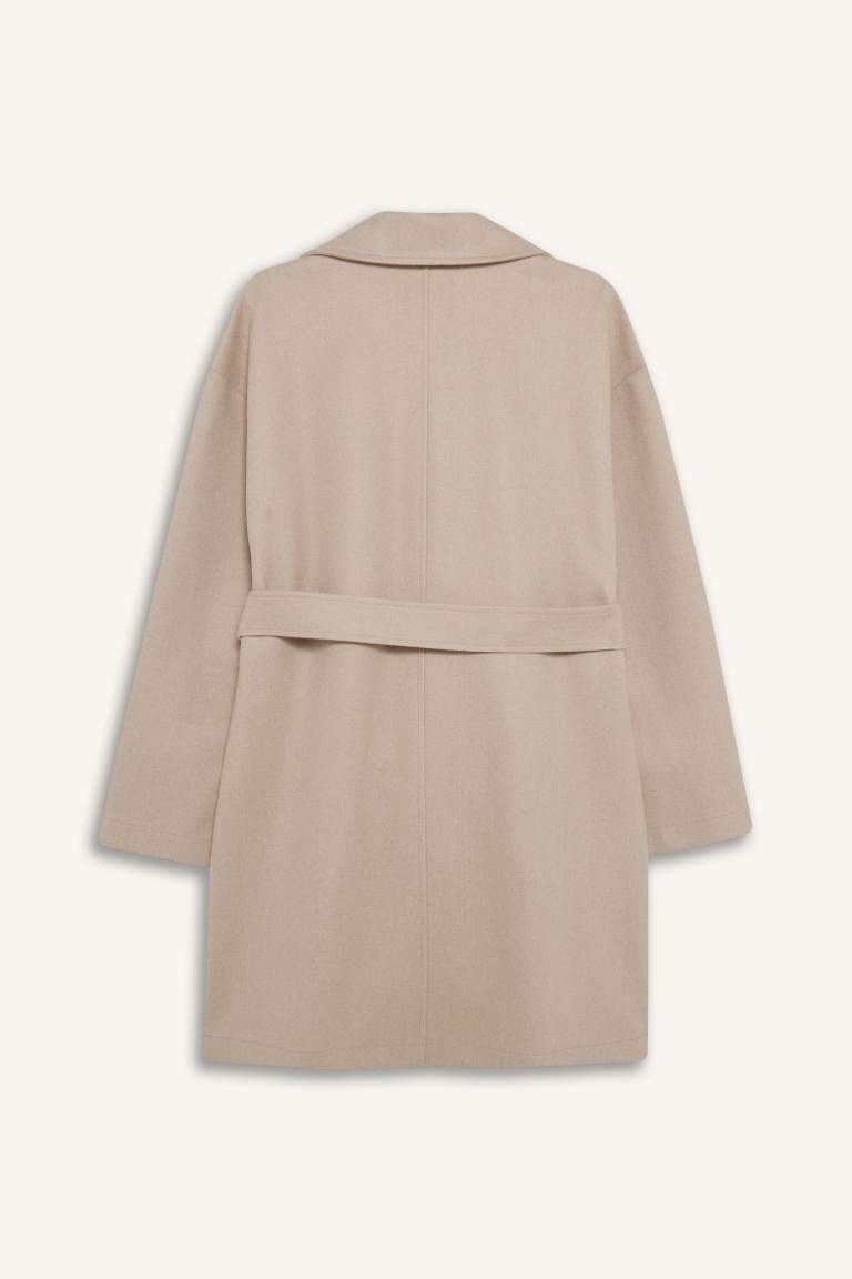 Regular Fit Belted Cashmere Coat