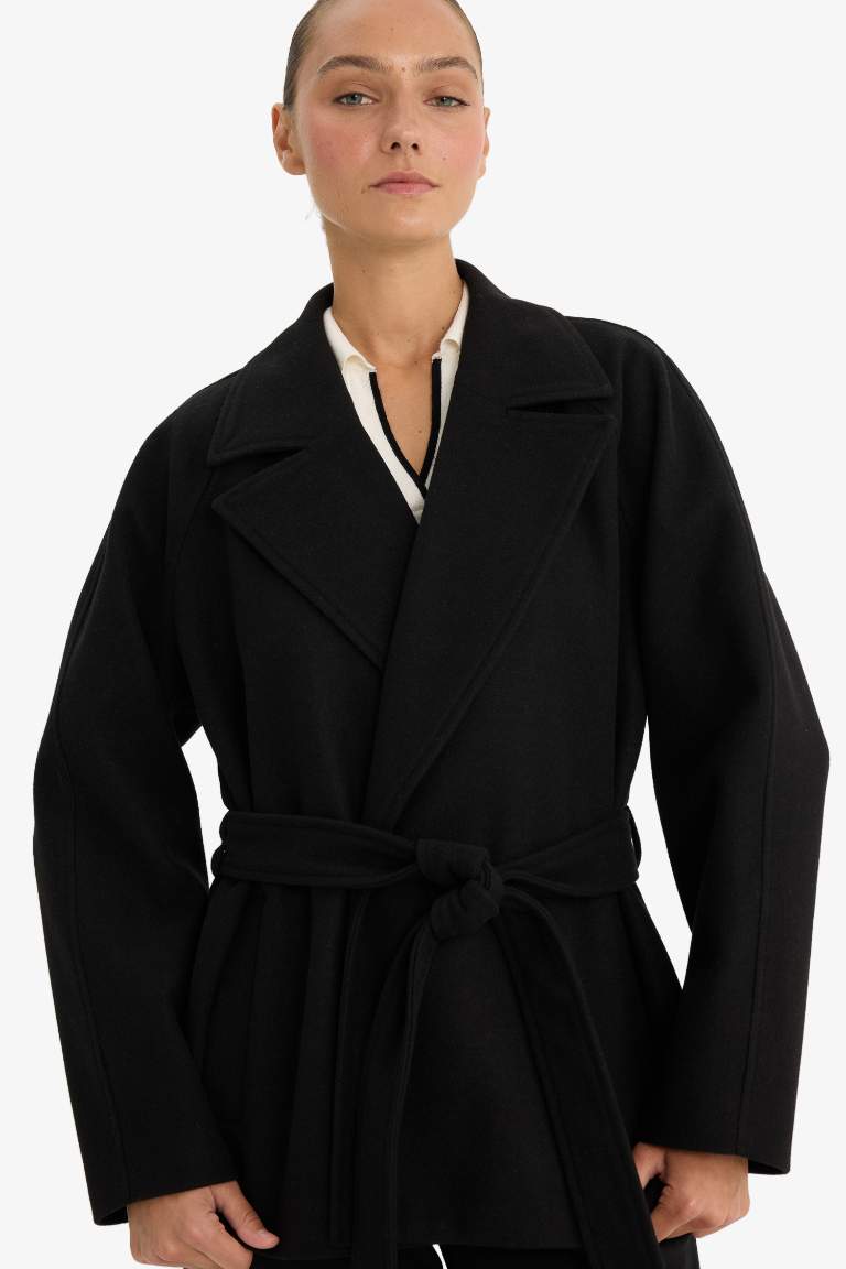 Regular Fit Belt Coat