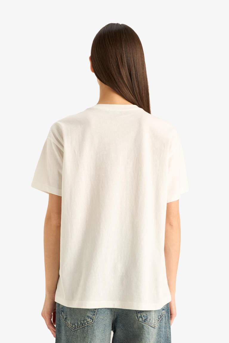 Oversize Fit Crew Neck Printed T-Shirt