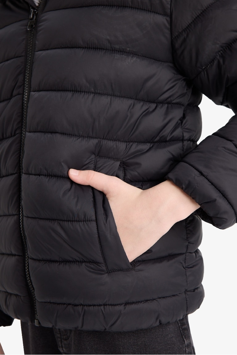 Boy Hooded Water Repellent Puffer Jacket