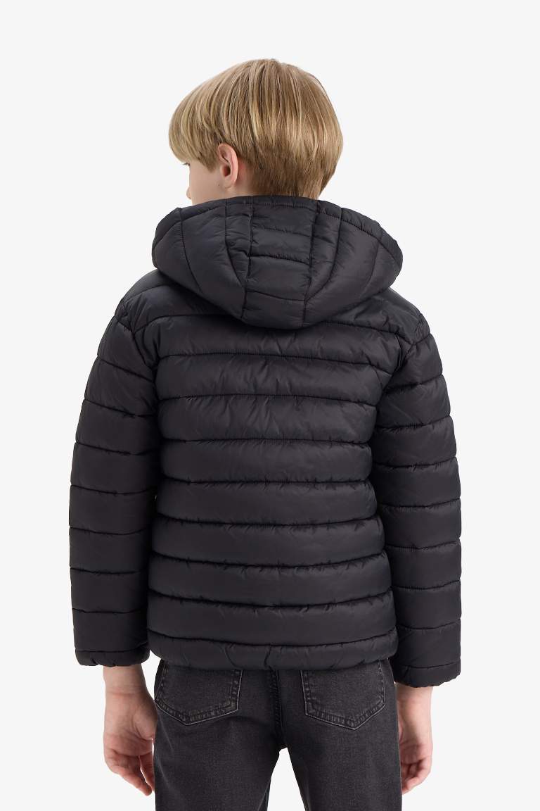 Boy Hooded Water Repellent Puffer Jacket