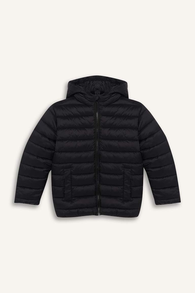 Boy Hooded Water Repellent Puffer Jacket