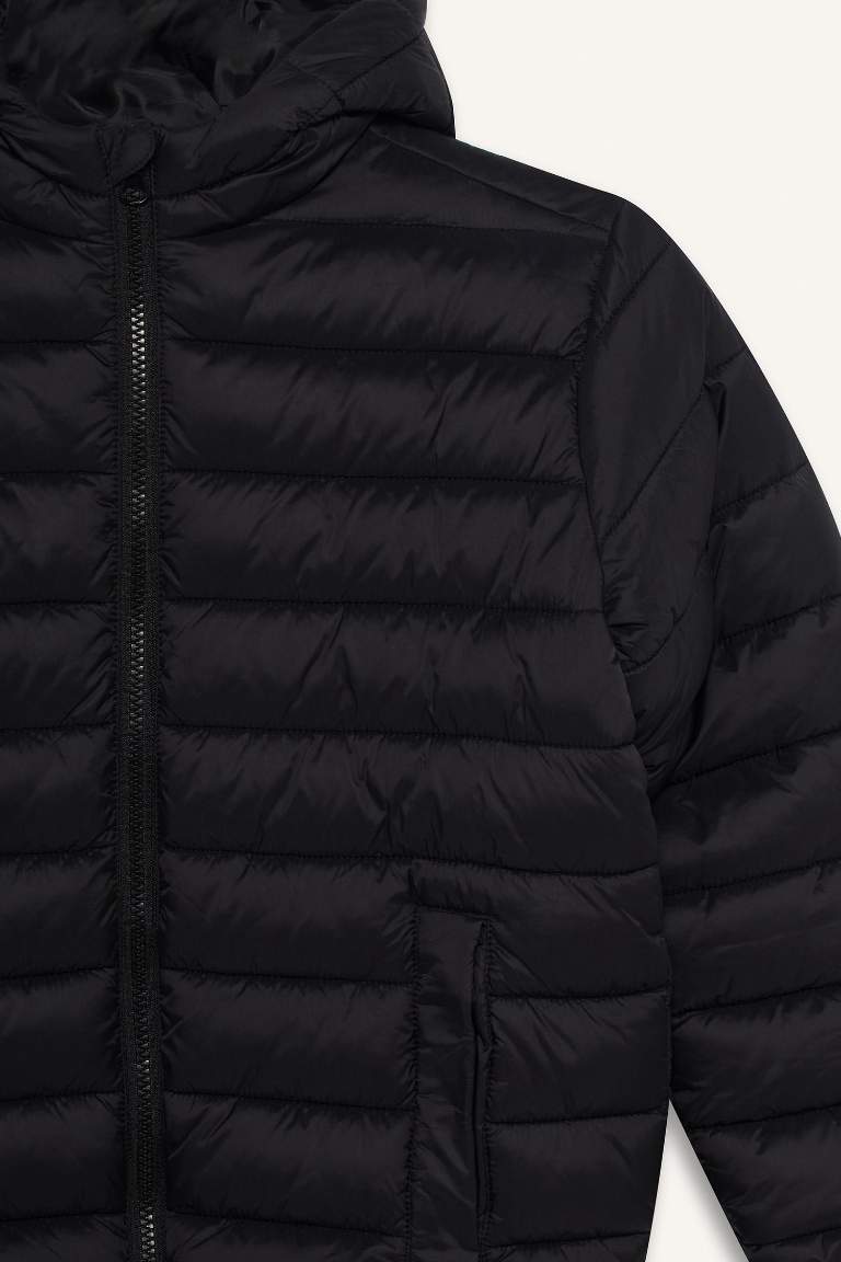 Boy Hooded Water Repellent Puffer Jacket