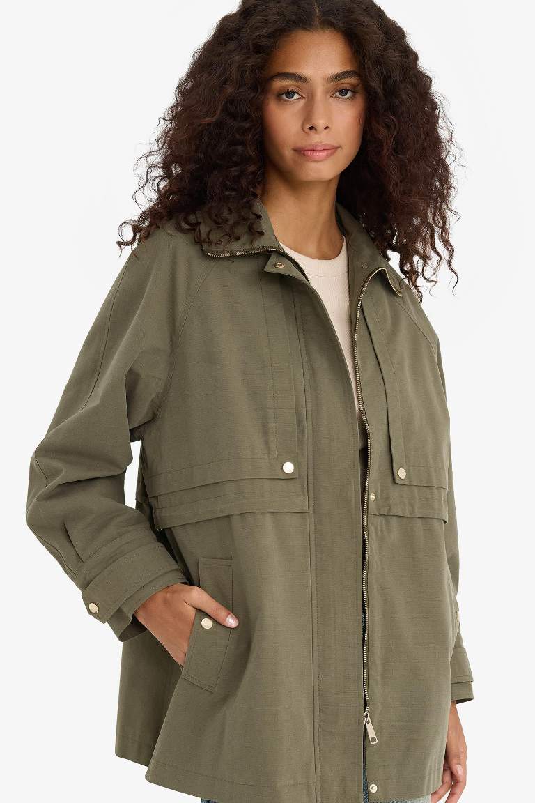 Waterproof Regular Fit Cotton Puffer Jacket