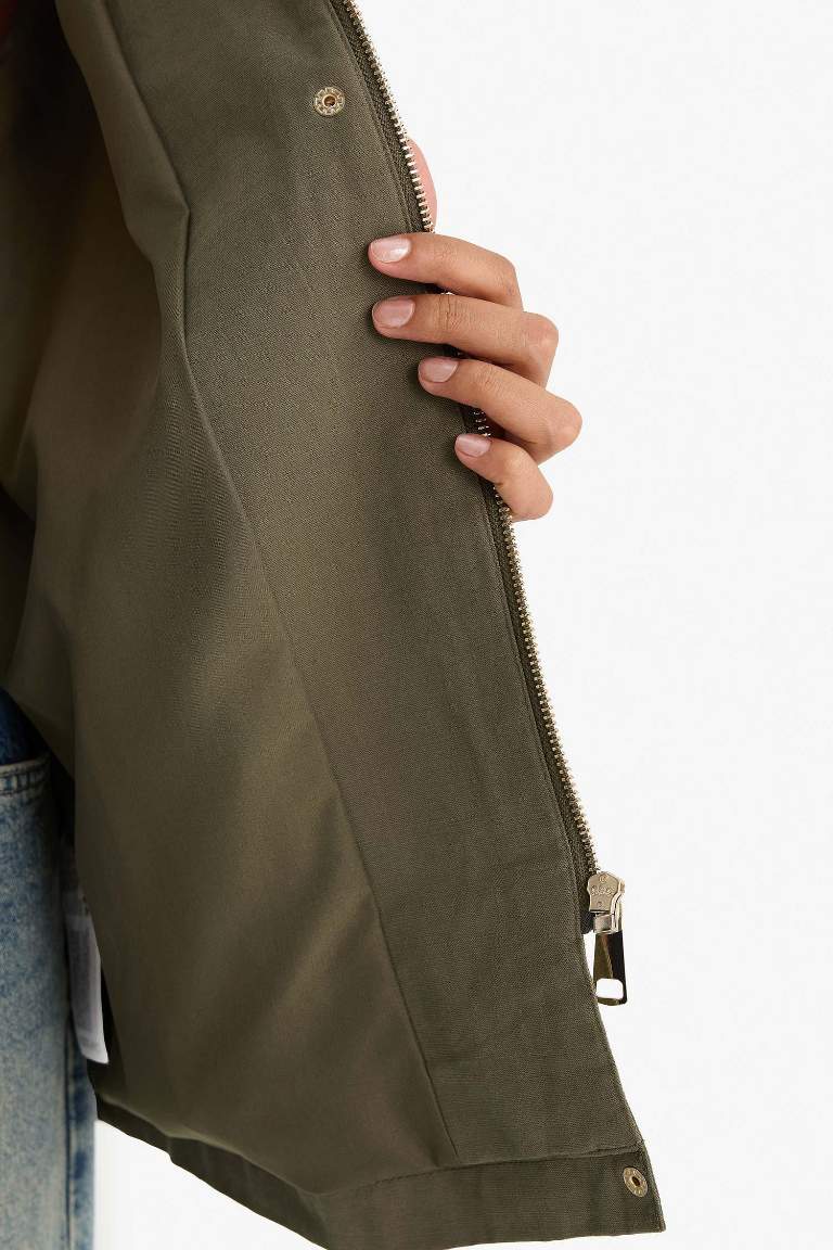 Waterproof Regular Fit Cotton Puffer Jacket