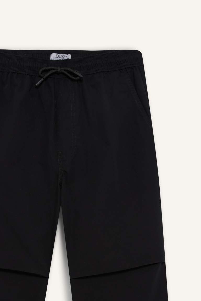 %100 Pamuk Wide Leg Paraşüt Pantolon