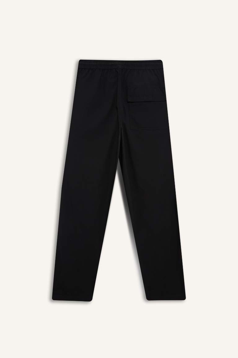 %100 Pamuk Wide Leg Paraşüt Pantolon