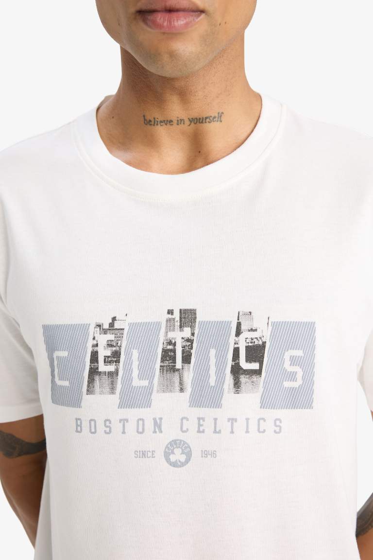 DeFactoFit NBA Boston Celtics стандартный крой, футболка с круглым вырезом и короткими рукавами